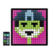 Écran LED Pixel Art, Matrice de Pixels Rvb 16 X 16, Contrôle par Application, Mode Horloge, Rythme Musical, Fonction Tableau D'affichage, Rappel Sonore, pour la Maison Et la Salle de Sport