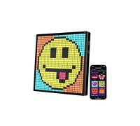 Écran LED programmable, 32 x 32 pixels, cadre photo numérique et horloge numérique avec contrôle par application, cadre d'animation cool pour table de chevet et salle de jeux (noir)