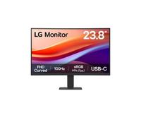 ECRAN LG 24 Noir VA 16:9 5ms 1920x1080 100Hz 250cd/m2 Incurvé 1500R HDR 10 HDMI USB Type-C Sortie Casque Black Stabilizer Mode Lecture Pied inclinable