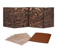 Écran Maître de Jeu DND 5e - Écran du MJ / DM Screen D&D en Faux Cuir 3D avec Inserts Personnalisables - Donjon et Dragon/Dungeons & Dragons Accessoires de Maître de Jeu/Cadeau pour JdR/Jeu de Rôle