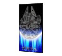 Écran mural compatible avec Lego 75257 Millenium Falcon, panneau arrière de 3 mm et 4 supports en forme de U pour modèle de construction, montage facile, décoration d'intérieur créative