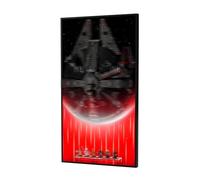 Écran mural compatible avec Lego 75389 Dark Millenium Falcon, panneau arrière de 3 mm et 4 supports en forme de U pour modèle de construction, montage facile, décoration d'intérieur créative