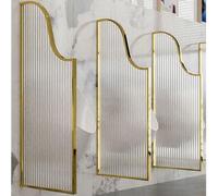 Écran mural pour urinoir pour homme, séparateur de toilettes, verre trempé translucide et cadre en acier inoxydable, pour lieux publics, extension de vie privée, 1 pièce