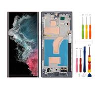 Écran numérique TFT de rechange compatible avec Samsung Galaxy S22 Ultra S22u SM-G908a SM-S908u S908w (pas d'empreintes digitales) Écran tactile LCD Digitizer Montage avec outil de réparation