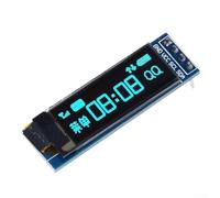 Écran OLED 0 91", résolution 128 x 32, compatible 3 3 V 5 V, communication IIC (bleu)