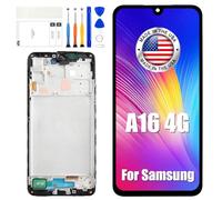 Écran OLED de rechange pour Samsung Galaxy A16 4G Écran tactile LCD Digitizer interne pour Galaxy A16 4G A165F A165M Kit de montage avec outils (cadre noir, pas pour 5G)