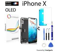 Écran OLED - OUISMART - iPhone X - Noir - Kit de remplacement avec outils - Joint d'étanchéité