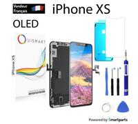 Écran OLED - OUISMART - iPhone XS - Noir - Kit de remplacement avec outils - Verre trempé