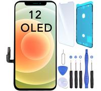 CINQ TEQ Ecran OLED Remplacement pour iPhone 12/12 Pro OLED avec Joint Ecran + Kit