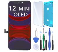 Ecran OLED Remplacement pour iPhone 12 Mini +Joint ecran, Verre trempe, +Kit