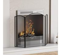 Home Discount Écran Pare-étincelles Shelby à 3 Panneaux, Noir