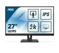 AOC U27P2CA écran plat de PC 68,6 cm (27") 3840 x 2160 pixels 4K Ultra HD LED Noir