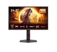 AOC Gaming Q25G4SR - Moniteur Quad HD 255 Pouces, 300 Hz, 1 ms, FreeSync. Prem., G-Sync comp., HDR400 (2560x1440, 2X HDMI 2.1, DisplayPort 1.4) Noir-Rouge