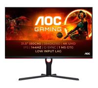 AOC G3 U32G3X/BK LED display 80 cm (31.5") 3840 x 2160 pixels 4K Ultra HD Noir, Rouge