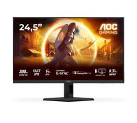 AOC Gaming 25G4SRE - Moniteur Full HD 25 Pouces, 300 Hz, 1 ms, G-Sync, HDR400 (1920 x 1080, 2X HDMI 2.0, DisplayPort 1.4) Noir-Rouge