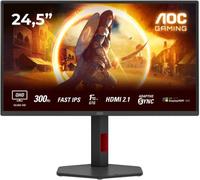 AOC Moniteur Gaming Q25G4SR 24,5 pouces 2560x1440 300Hz Fast IPS 0,3ms HDR400 Compatible G‑Sync Noir