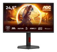 AOC Moniteur Gaming Q25G4SR 24,5 pouces 2560x1440 300Hz Fast IPS 0,3ms HDR400 Compatible G‑Sync Noir