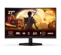 AOC Moniteur Gaming incurvé C27G42E 27 Pouce 180Hz VA 0,5ms MPRT HDR10 FreeSync Haut-parleurs Noir
