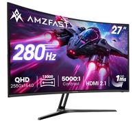Écran PC Gaming 27 Pouces 280Hz/QHD 2560X1440 Incurvé 1500R 1ms MPRT sRGB 135% Adaptive Sync Eyes-Care HDMI 2.1X2/DP 1.4X1
