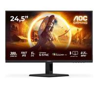 AOC Gaming 25G4SRE - Moniteur Full HD 25 Pouces, 300 Hz, 1 ms, G-Sync, HDR400 (1920 x 1080, 2X HDMI 2.0, DisplayPort 1.4) Noir-Rouge
