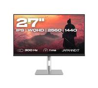 JAPANNEXT Ecran PC Gamer 27" IPS WQHD (2560x1440) 300Hz 1ms | HDR | Hauteur & Inclinaison réglable (HSP) Haut-parleurs intégrés | 100% sRGB G-Sync/FreeSync | JN-IPS27G300Q-HSP