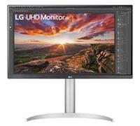 Ecran PC Gaming LG 27UP85NP-W 27" 4K UHD Noir et Blanc Pied argenté, derrière de l'écran blanc G