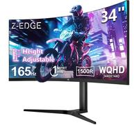 Ecran PC Gaming Z-Edge UG34 34inch Moniteur courbé, 1500R WQHD 1440P 165Hz 1ms, aspect ratio 21:9, 16,7M couleurs, contraste 3000:1