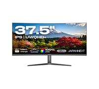 JAPANNEXT Ecran PC Incurvé 37.5" IPS UWQHD+ (3840x1600) | HDR | Recharge Via USB-C(65W) Hauteur & Inclinaison réglable Haut-parleurs intégrés | sRGB 100% G-Sync/FreeSync | JN-IPSC3752UWQHDPR-H-C65W