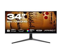 Japannext Écran PC incurvé JN‑IPSC34UWQHDR‑C65W‑H 34" IPS UWQHD HDR USB‑C 65W
