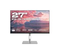 JAPANNEXT Ecran PC 27" IPS 5K (5120x2880) | HDR | Recharge Via USB-C(90W) Hauteur & Inclinaison réglable (HSP) Haut-parleurs intégrés | sRGB 100% G-Sync/FreeSync | Garantie 2 Ans | JN-IPS275K-HSPC9
