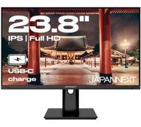 JAPANNEXT Ecran PC 23.8" IPS Full HD (1920x1080) | HDR | Recharge Via USB-C(65W) Hauteur & Inclinaison réglable (HSP) Haut-parleurs intégrés | G-Sync/FreeSync | Garantie 2 ans | JN-IPS238FHDR-C65W-HSP