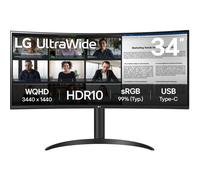 LG 34WR55QK-B écran plat de PC 86,4 cm (34") 3440 x 1440 pixels Wide Quad HD Noir