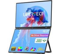 Ecran PC UPERFECT Delta Max Écran double de 18,5 pouces Moniteur portable Prise UE Écran IPS 1920*1080 Taux de rafraîchissement de 100 Hz 100 % sRGB G