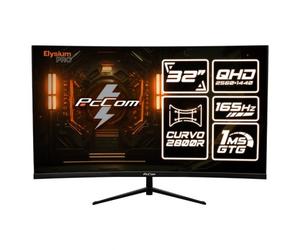 Écran PCCom Elysium Pro 32 QHD 165Hz Courbe LED FreeSync 1ms HDR 350cd/m² HDMI 2.1 & DisplayPort 1.4