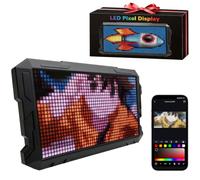 Écran Pixel Art 24 x 48 RVB, Réveil Intelligent, Cadre LED, Contrôle APP | 1152 pixels LED programmables, Déco Gaming & Bureau, Cadre Animations, DIY Pixel Art & GIF, Cadeau Noël pour Enfants Joueurs