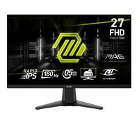 MSI MAG 275F Écran gaming 27'' FHD - Dalle Rapid IPS 1920 x 1080, 180 Hz / 0,5 ms (GtG), HDR Ready, AMD FreeSync™, AI Vision, HDMI™ 2.0b, DP 1.4, design sans bordure, inclinable, compatible VESA, noir