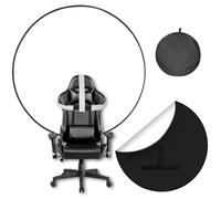 Écran Pliable Noir/Blanc 57 Pouces - pour Streaming, Jeux, Visio et Photo | Cadre à Ressort Déploiement Instantané, Repli Compact 50cm avec Sac - Idéal pour Créateurs et Télétravail