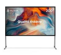 Écran Pliable Portable de 200 Pouces, 3 Couches en PVC Blanc Mat Gain 1,3, écran de Film extérieur 16:9, Prend en Charge 4K 8K HD, Anti-Plis, kit de stabilité Coupe-Vent et Sac de Transport