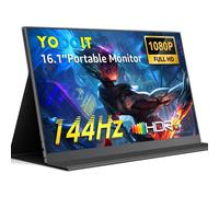 Écran Portable 16,1 144 Hz, 1920 x 1080 FHD Moniteur IPS 100% SRGB Display HDMI USB Type C avec Haut-parleurs Intégrés pour PC/Ordinateur Portable/MacBook/Xbox/PS4 5/TV