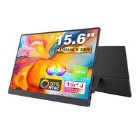 ÉCran Portable 4K 15,6 Pouces 3840x2400 UHD 100 % AdobeRGB Contraste 1500:1 300 Nits Double USB-C Mini Hdmi Support Intégré Compatible Vesa Pour Ordinateur Portable PC Smartphone Consoles de Jeux