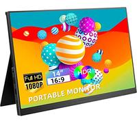 Ecran Portable, Kenowa 14 Pouces IPS 1920x1080 Full HD Écran Moniteur avec HDMI Type-C pour Raspberry Pi, Mac, PC, Xbox, PS4