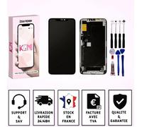 ECRAN POUR IPHONE 11 PRO MAX LCD +CHASSIS +OUTILS +ADHESIF NOIR - LCD / Noir / Avec Kit Outils