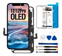 Écran pour iPhone 12-iPhone 12 Pro OLED (Noir) 6,1"" écran Tactile de Remplacement, avec Full-HD 3D Touch + Tool Kit