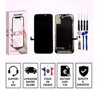 ECRAN POUR IPHONE 12 MINI LCD +CHASSIS +OUTILS +ADHESIF NOIR - LCD / Noir / Avec Kit Outils