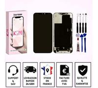 ECRAN POUR IPHONE 12 PRO MAX LCD +CHASSIS +OUTILS +ADHESIF NOIR - LCD / Noir / Avec Kit Outils