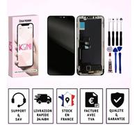 ECRAN POUR IPHONE XS LCD +CHASSIS +OUTILS +ADHESIF NOIR - LCD / Noir / Avec Kit Outils