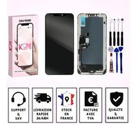 ECRAN POUR IPHONE XS MAX LCD +CHASSIS +OUTILS +ADHESIF NOIR - LCD / Noir / Avec Kit Outils