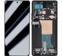 Bloc Complet pour Motorola G84 5G Écran LCD + Vitre Tactile et Châssis Relife Noir