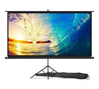 Écran pour projecteur intérieur et extérieur sur Pieds 100 Pouces - pour Films ou présentations - Écran sur trépied HD Premium sans pli 16:9 avec Sac de Transport et Sangles, Mat
