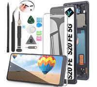 Écran pour Samsung Galaxy S20 FE 2022/S20 FE 5G - Écran de rechange pour Samsung S20 FE SM-G781 G781B G781U G781F/DS G781W LCD tactile avec outils (noir avec cadre)